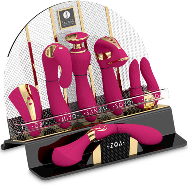 SHUNGA - Display Of 6 Fuchsia Intimate Massagers