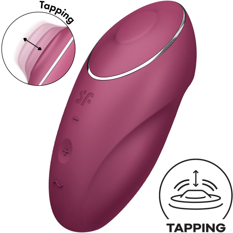 Satisfyer - Tap & Climax 1 Lay-On Vibrator Rood