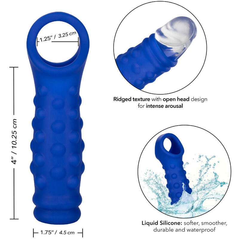 CalExotics - Admiral Beaded Vloeibare Siliconen Penis Sleeve Blauw