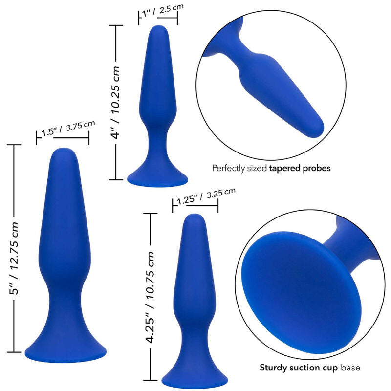 CalExotics - Admiral Kit 3 Anal Plug Blue