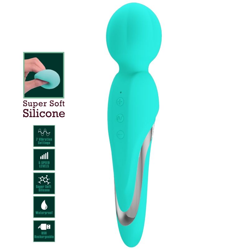 PRETTY LOVE - Walter Vibrator Wand Aqua Green