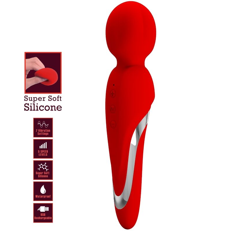 PRETTY LOVE - Walter Vibrator Wand Rood
