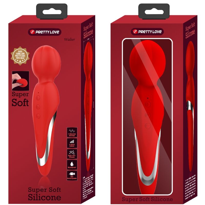 PRETTY LOVE - Walter Vibrator Wand Rood