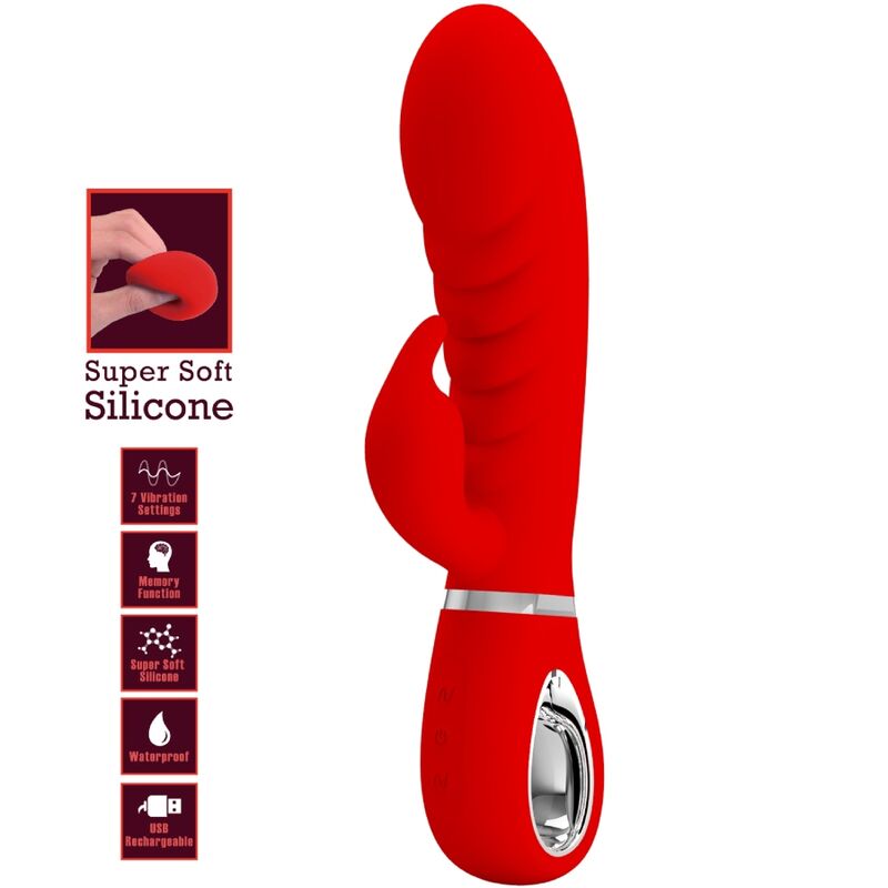 PRETTY LOVE - Prescott Multifunction G-Spot Vibrator Red