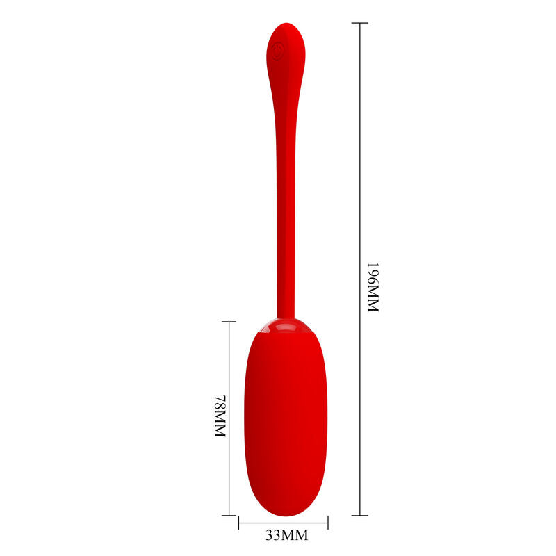 PRETTY LOVE - Julius Waterdicht-Oplaadbaar Vibrating Egg Rood