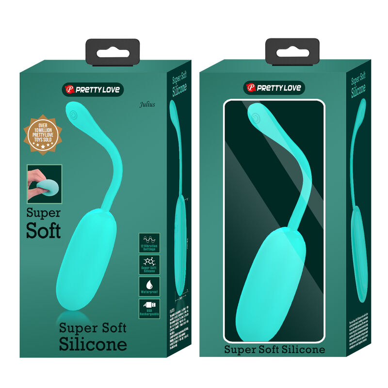 PRETTY LOVE - Julius Waterdicht-Oplaadbaar Vibrating Egg Aqua Groen