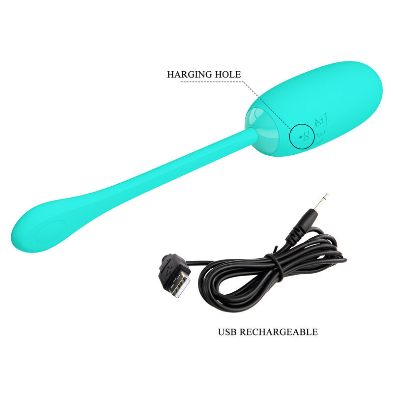 PRETTY LOVE - Julius Waterdicht-Oplaadbaar Vibrating Egg Aqua Groen