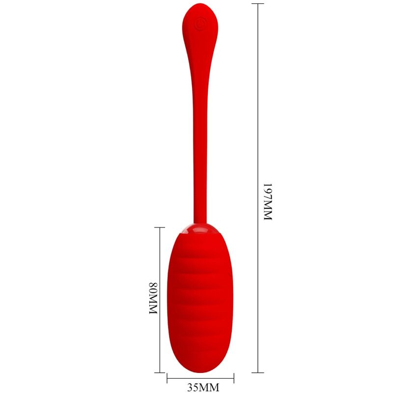 PRETTY LOVE - Kirk Oplaadbaar Vibrating Egg Rood