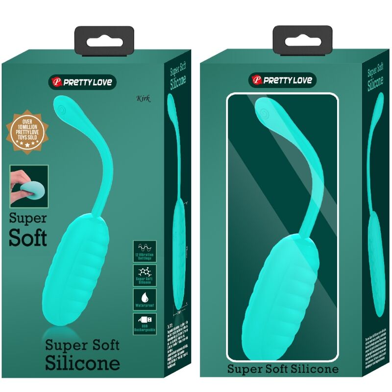 PRETTY LOVE - Kirk Rechargeable Vibrating Egg Aqua Green