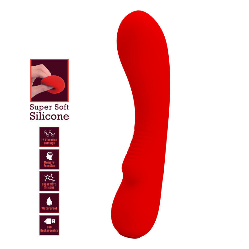 PRETTY LOVE - Prescott Oplaadbaar Vibrator Rood