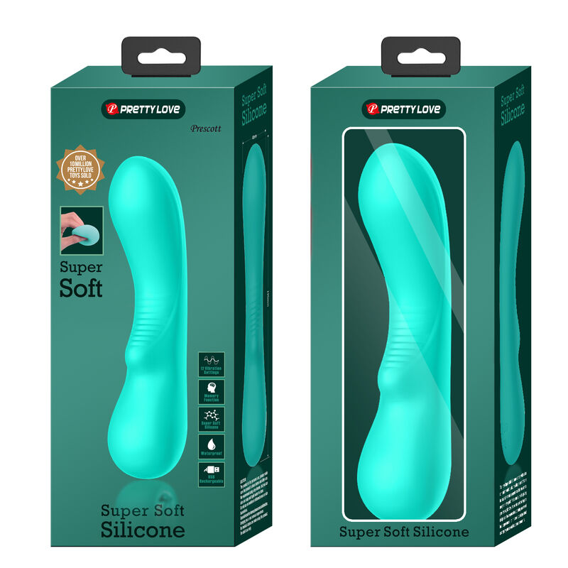 PRETTY LOVE - Prescott Rechargeable Vibrator Aqua Green