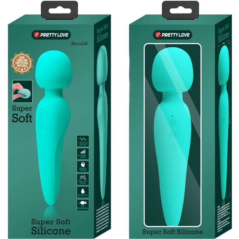 PRETTY LOVE - Meredith Massager 12 Vibration Modes Aqua Groen