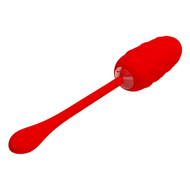 PRETTY LOVE - Vibrating Egg With Red Rechargeable Marine Texture