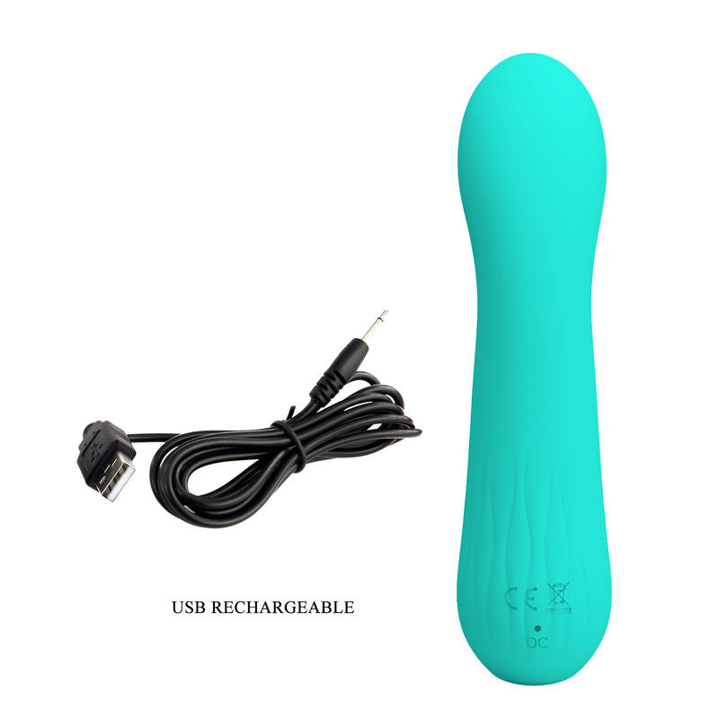 PRETTY LOVE - Faun Rechargeable Vibrator Aqua Green