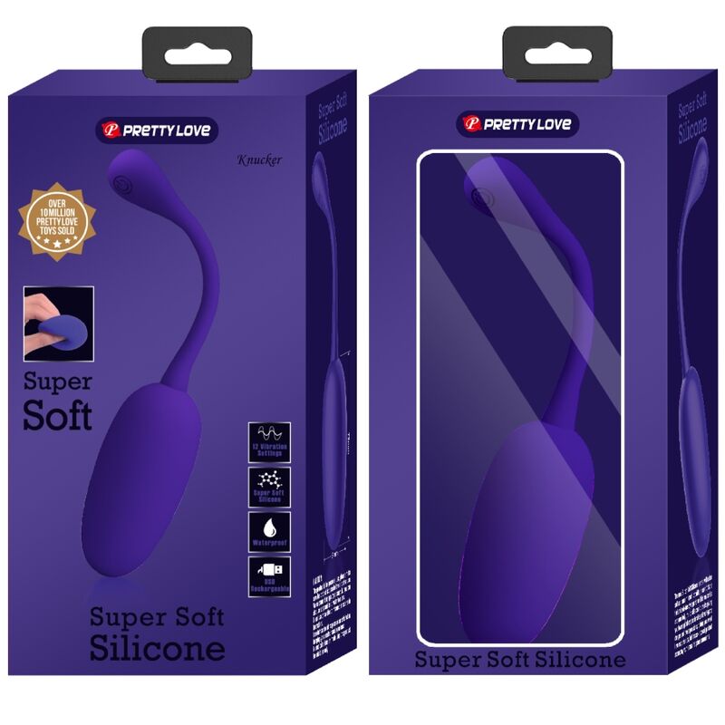 PRETTY LOVE - Knucker Purple Rechargeable Vibrating Egg