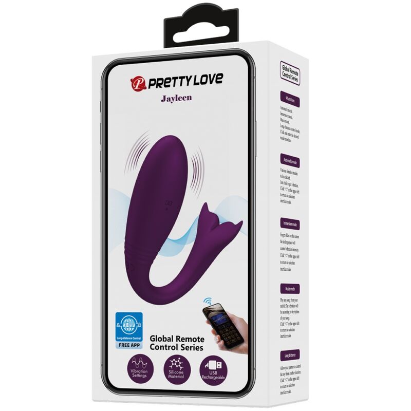 PRETTY LOVE - Jayleen Vibrator APP Afstandsbediening Paars
