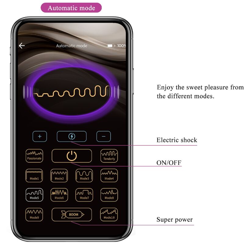 PRETTY LOVE - Jefferson APP Controlled Anal Plug Purple