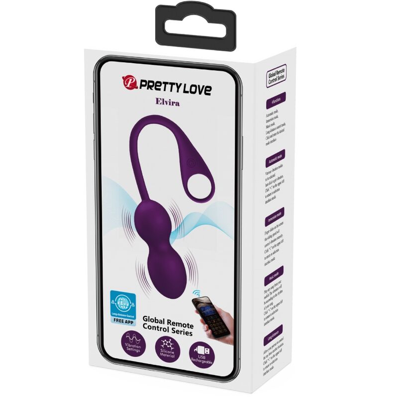 PRETTY LOVE - Elvira Kegel Balls APP Remote Control Purple