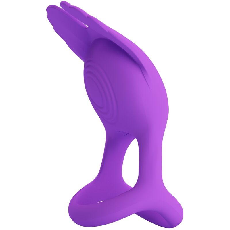 PRETTY LOVE - Silas Vibrant Penis Ring 7 Vibrations Paars Silicone