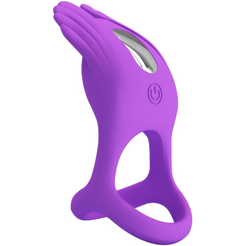 PRETTY LOVE - Silas Vibrant Penis Ring 7 Vibrations Paars Silicone