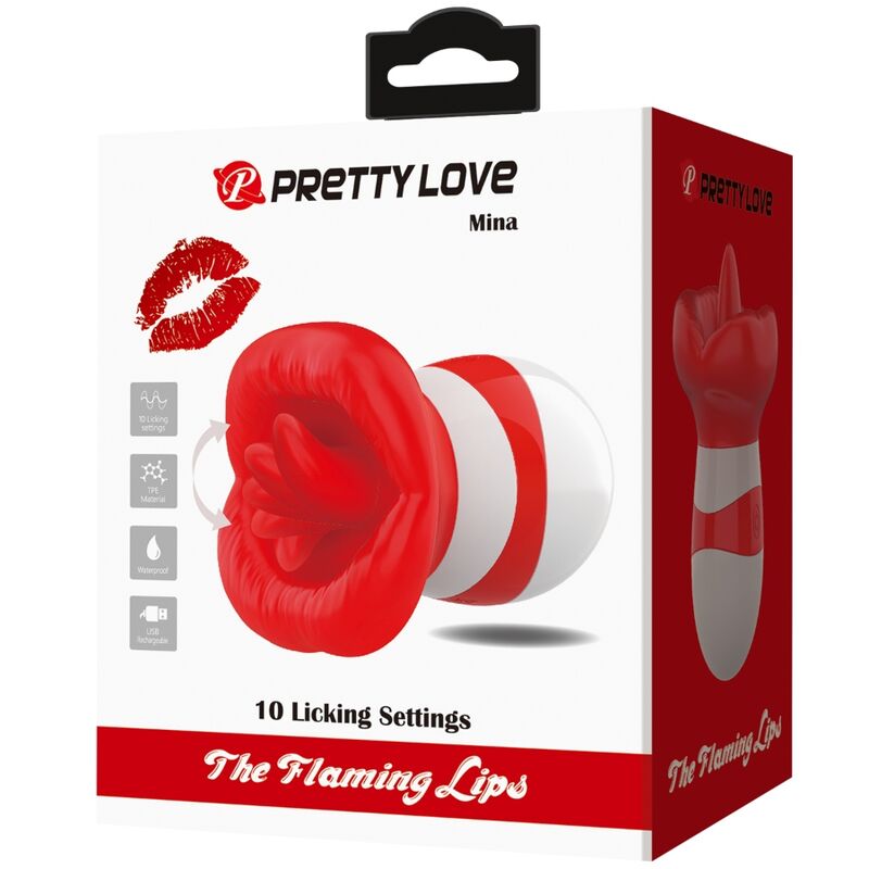 PRETTY LOVE - Mina Tongue Stimulator Light Red