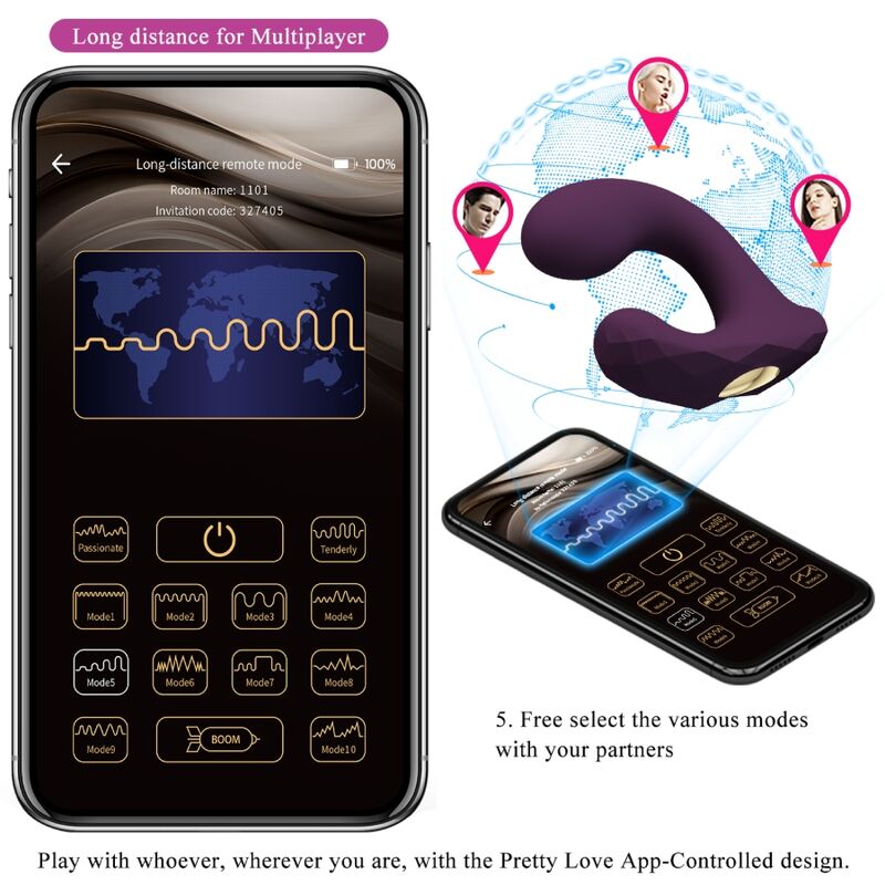 PRETTY LOVE - Billy Vibration Remote Control Purple Free APP