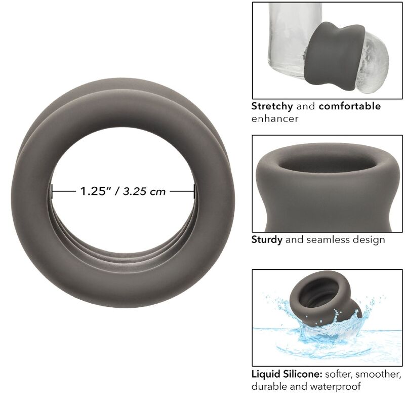 CalExotics - Alpha Scrotum Stretching Ring Black