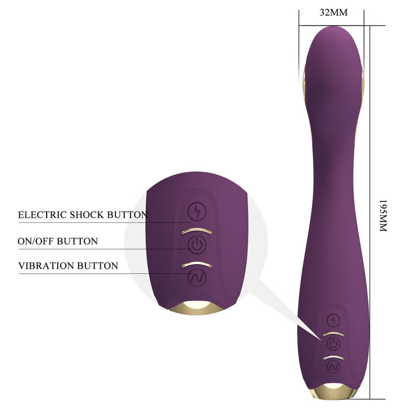 PRETTY LOVE - Hector Electroshock Vibrator By APP Control Purple
