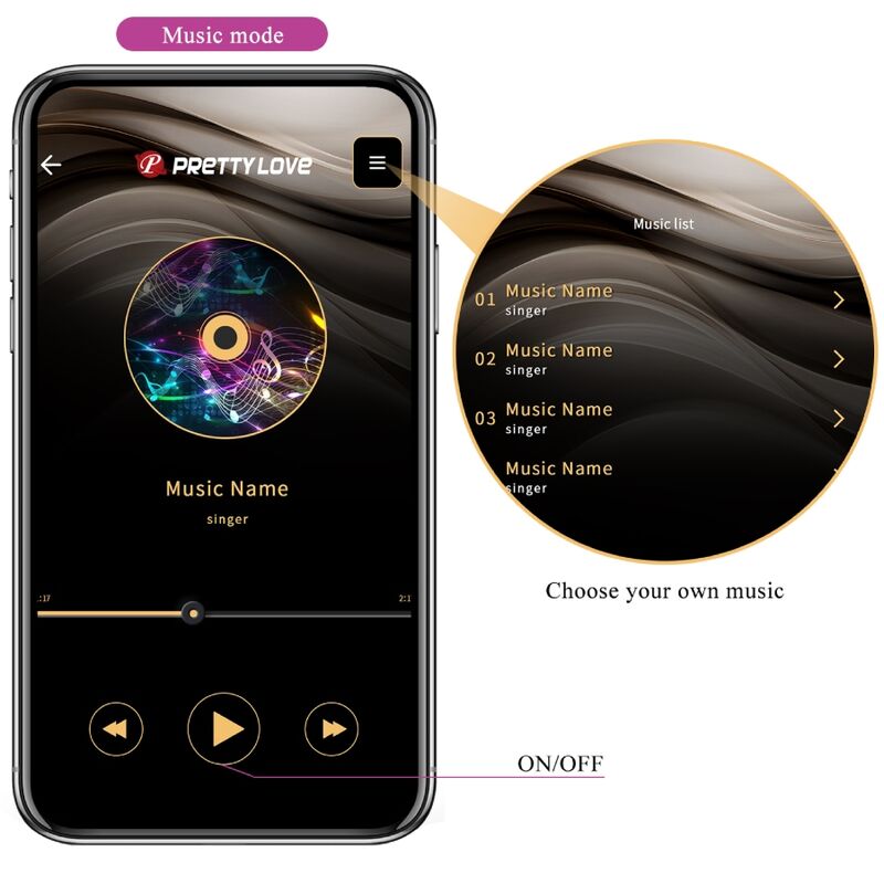 PRETTY LOVE - August Remote Global Double Pleasure Vibrator
