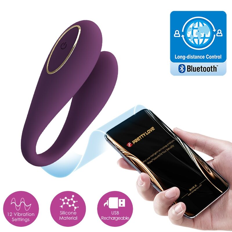 PRETTY LOVE - August Remote Global Double Pleasure Vibrator