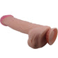 PRETTY LOVE - Sliding Skin Series Realistic Dildo With Sliding Skin Suction Cup Brown 26 Cm
