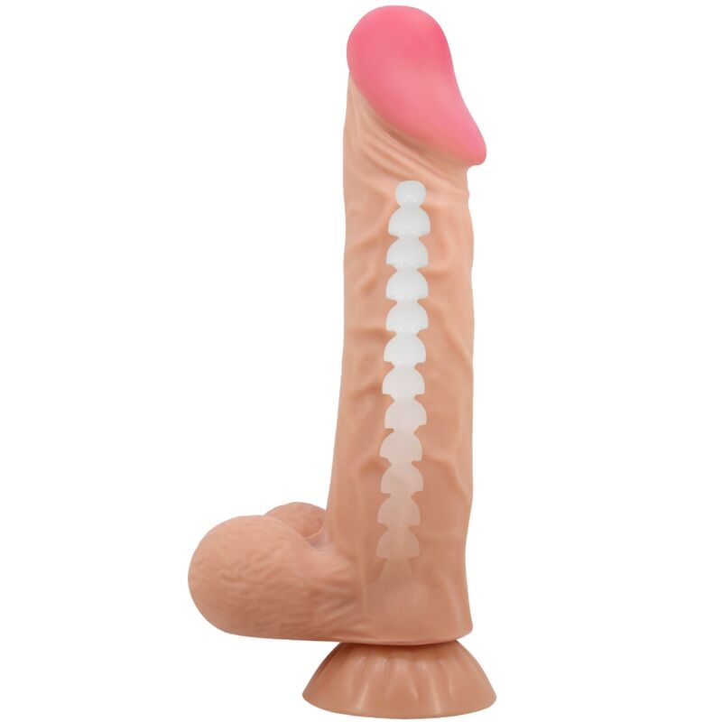 PRETTY LOVE - Sliding Skin Series Realistic Dildo With Sliding Skin Suction Cup 24 Cm