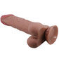 PRETTY LOVE - Sliding Skin Series Realistic Dildo With Sliding Skin Suction Cup Brown 24 Cm