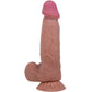 PRETTY LOVE - Sliding Skin Series Realistic Dildo With Sliding Brown Skin Suction Cup 21.8 Cm