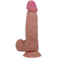 PRETTY LOVE - Sliding Skin Series Realistic Dildo With Sliding Brown Skin Suction Cup 20.6 Cm