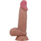 PRETTY LOVE - Sliding Skin Series Realistic Dildo With Sliding Brown Skin Suction Cup 19.4 Cm