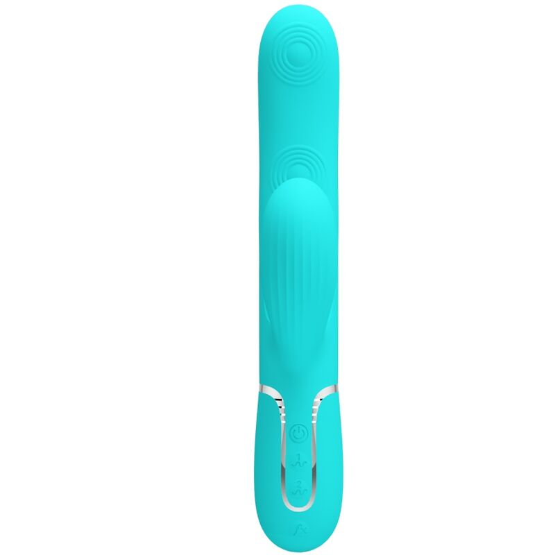 PRETTY LOVE - Perlita Multifunction 3 In 1 G-Spot Vibrator Aqua Green