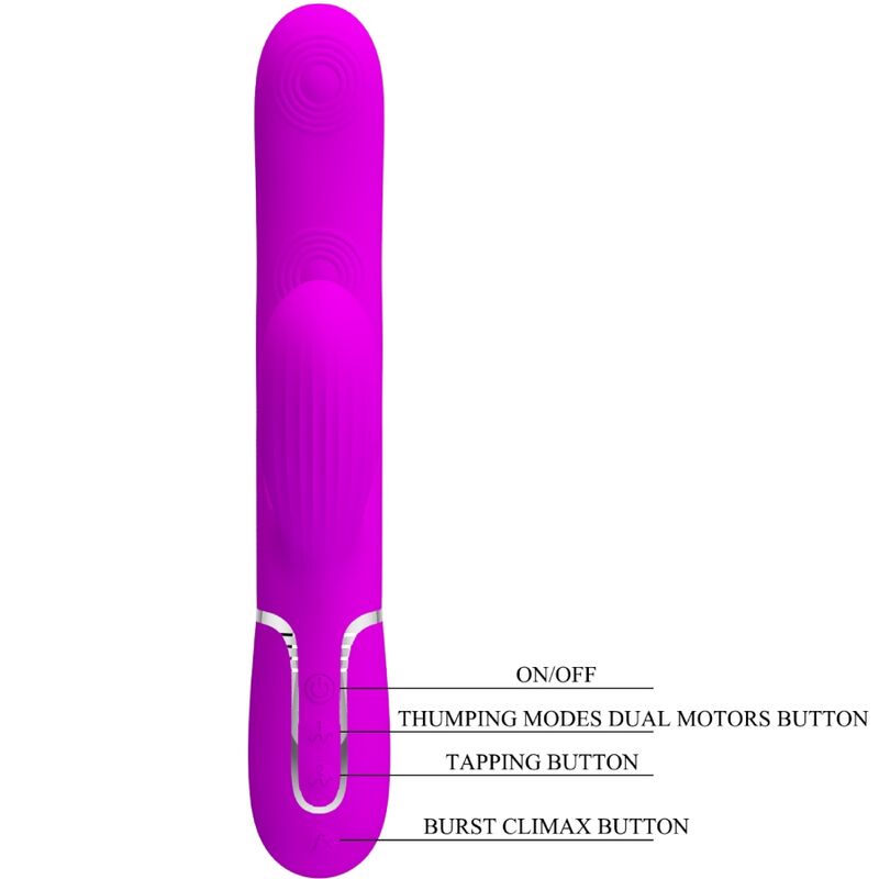 PRETTY LOVE - Perlita Multifunction 3 In 1 G-Spot Vibrator Violet