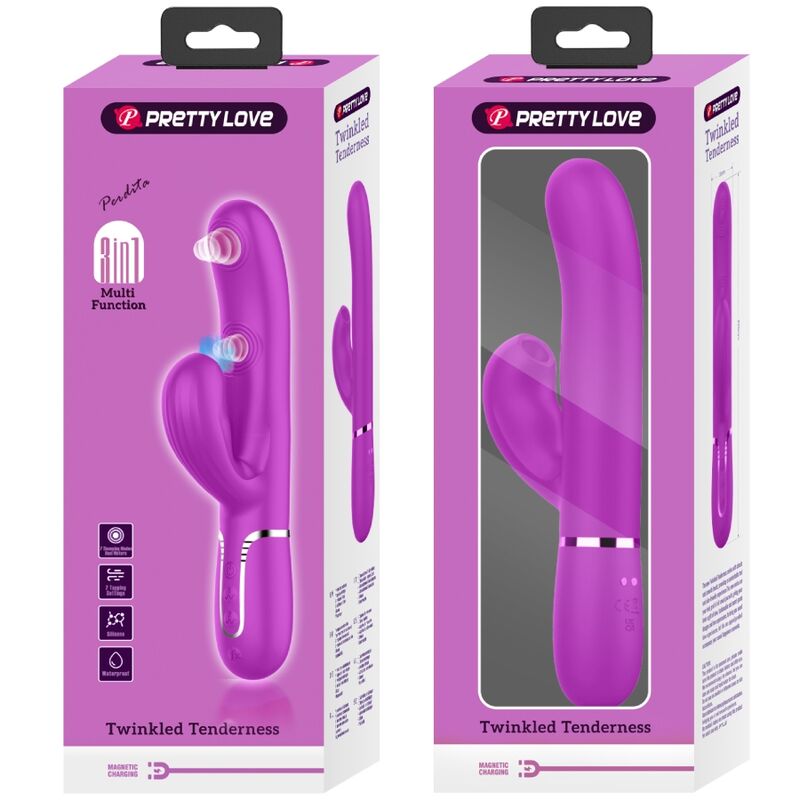 PRETTY LOVE - Perlita Multifunction 3 In 1 G-Spot Vibrator Violet