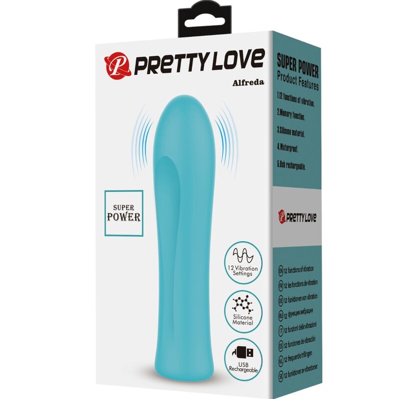 PRETTY LOVE - Alfreda Super Power Vibrator Aqua Green