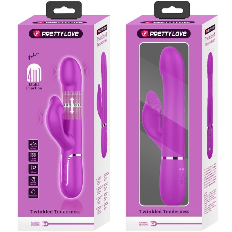 PRETTY LOVE - Rabbit Vibrator Pearls Violet