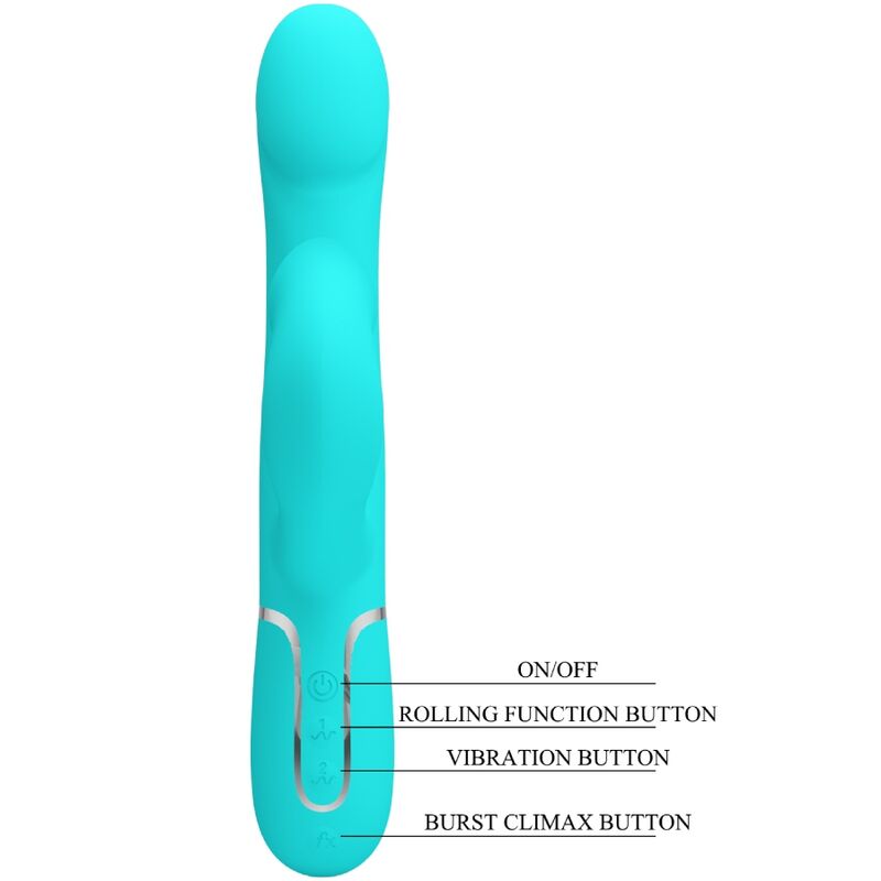 PRETTY LOVE - Rabbit Vibrator Pearls Aqua Groen