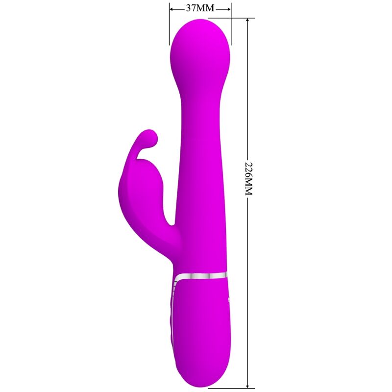 PRETTY LOVE - Dejon Rabbit Vibrator 3 In 1 Multifunction Violet