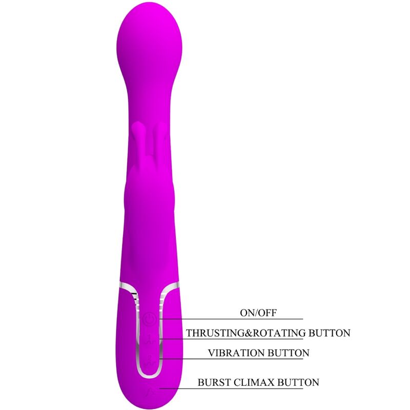 PRETTY LOVE - Dejon Rabbit Vibrator 3 In 1 Multifunction Violet