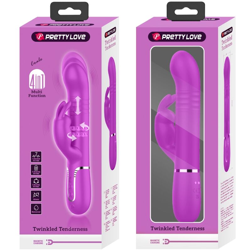 PRETTY LOVE - Coale Rabbit Vibrator Pearls Violet