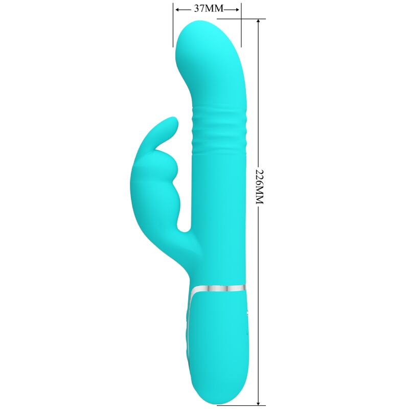 PRETTY LOVE - Coale Rabbit Vibrator Pearls Aqua Groen