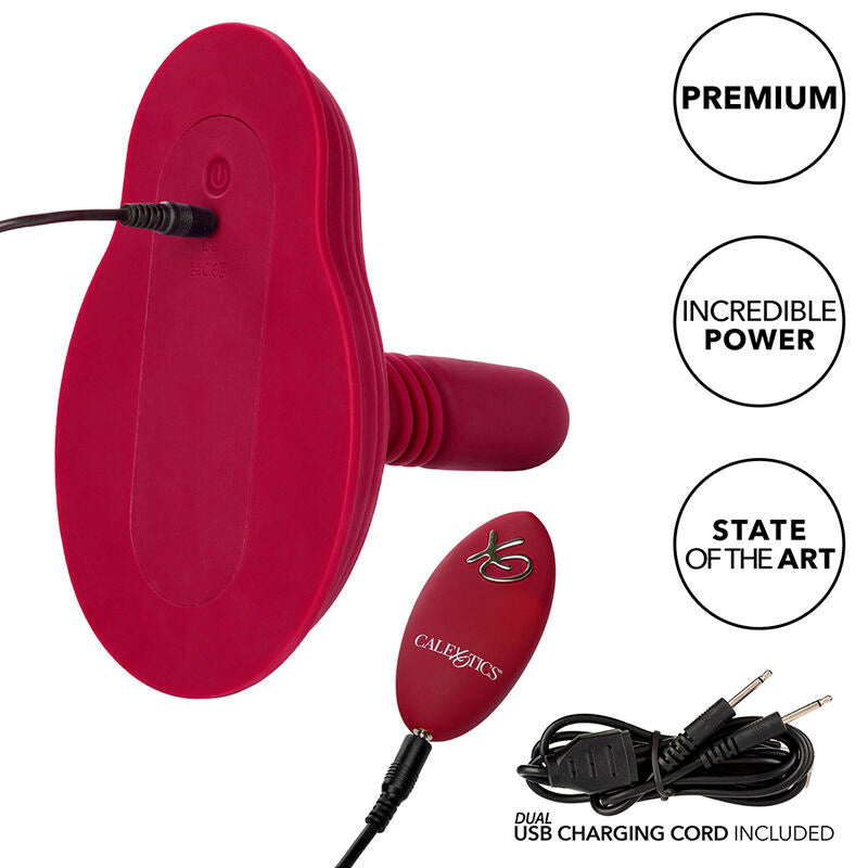 CalExotics - Rider Dual Motor Massager Afstandsbediening Rood