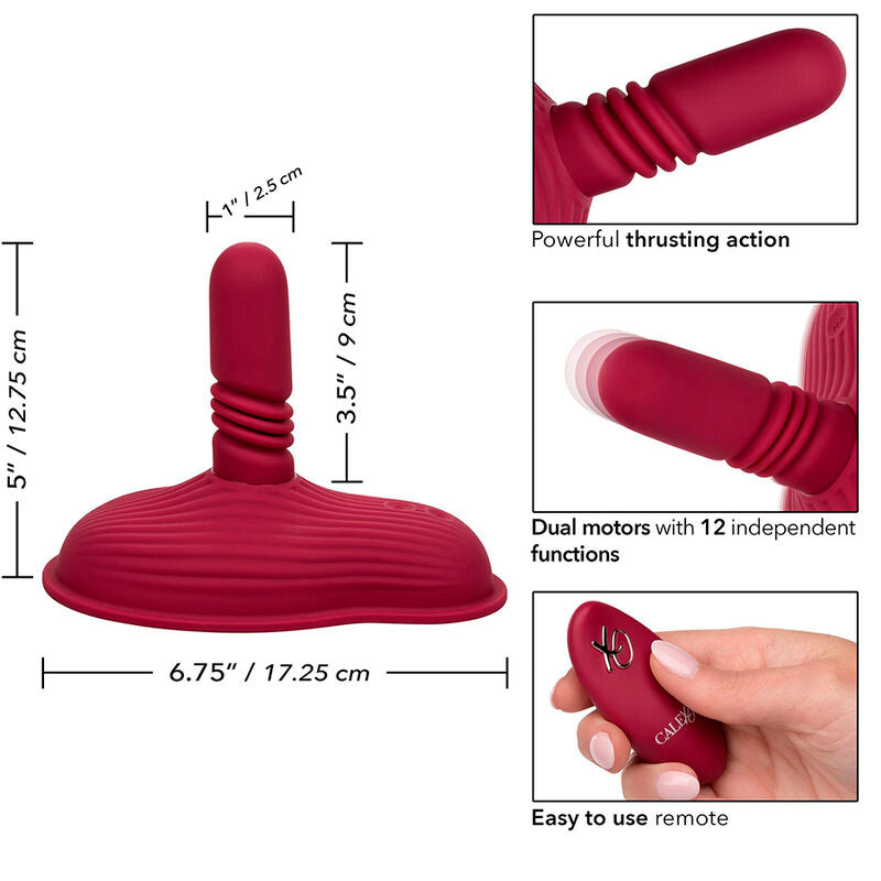 CalExotics - Rider Dual Motor Massager Afstandsbediening Rood