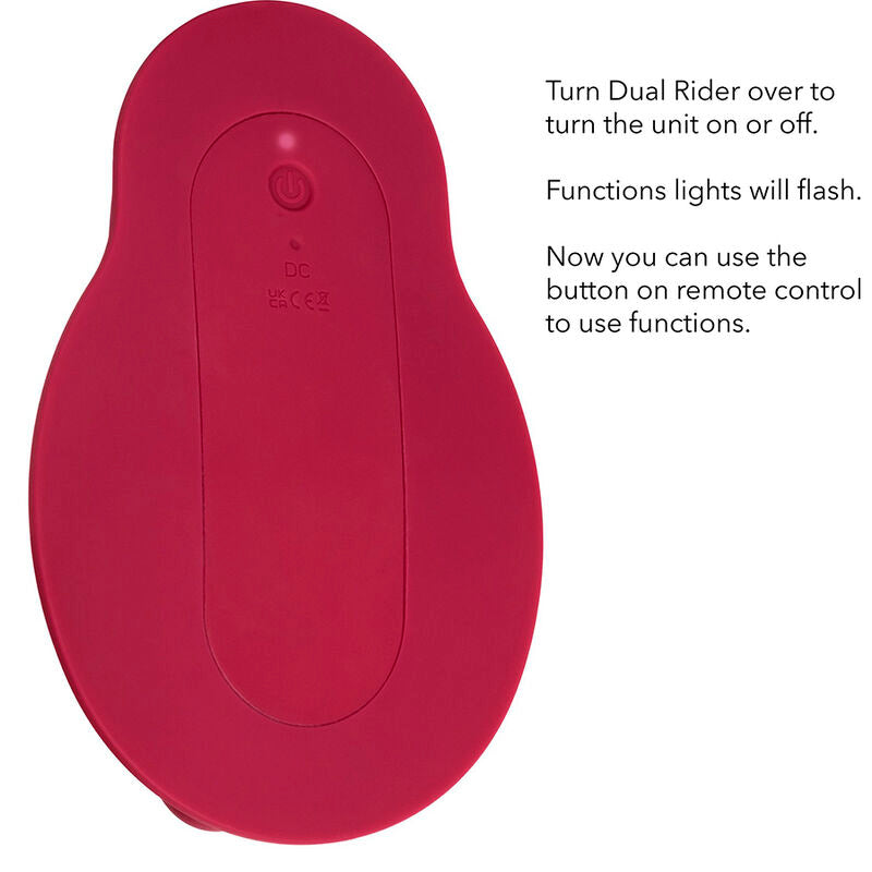 CalExotics - Rider Dual Motor Massager Afstandsbediening Rood