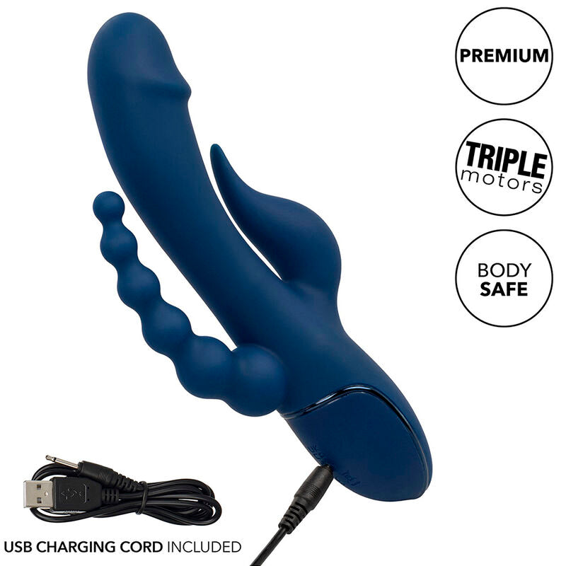 CalExotics - Blauwe Drievoudige Orgasme Vibrator